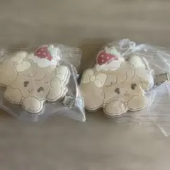 mikko ふわっとフロッキークリップグミ　ナッツお顔　ヘアクリップ