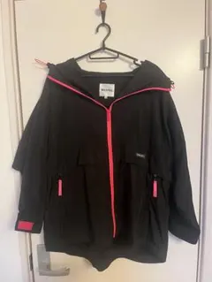 【即日発送】MILKFED. フード付きジャンパー ブラック/ピンク