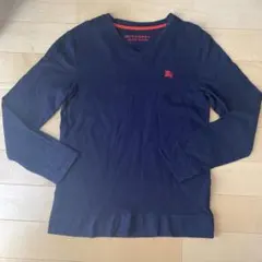 バーバリーブラックレーベル 胸刺繍 Vネックカットソー メンズ