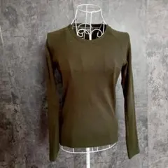 ✨UNIQLO✨ユニクロ♡長袖ニット♡大人可愛い♡緑♡ダークグリーン(XS)