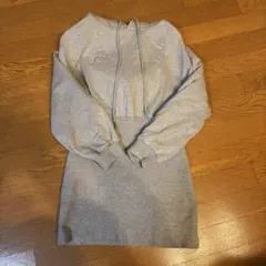 épine グレー パーカー ミニワンピース