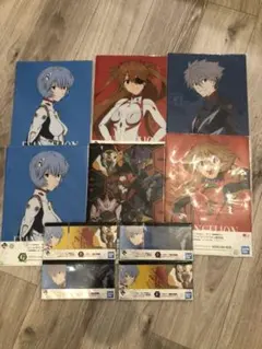 エヴァ　一番くじ　グラス　クリアファイル　メモ帳セット