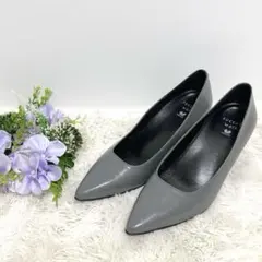 【サクセスウォーク】極美品 24.0 グレー ポインテッドトゥ