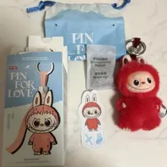 POP MART THE MONSTER PIN FOR LOVE レッド X