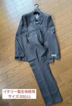 【新品】LL　ブラック系　グリーンレーベル　上下セットアップスーツ