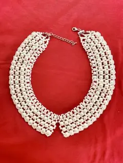 新品　豪華パール付け襟 パールネックレス カラーネックレス 飾り襟 フォーマル