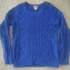 L.L.Bean ケーブルニットセーター Sサイズ 青