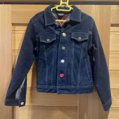 COMME CA ISM デニムジャケット 120A 裏地チェック