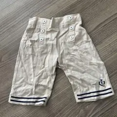 ベージュ ストライプ ハーフパンツ 120cm