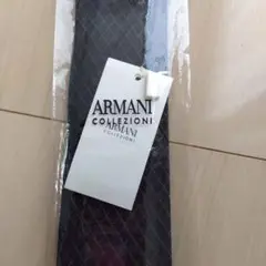【新品未使用】ARMANI ブラック ダイヤモンドパターン ネクタイ