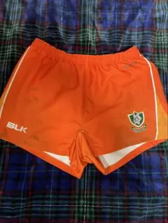 立正大学ラグビー短パン　BLK オレンジ