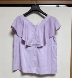 CECIL Mc BEE Vネック ノースリーブ フリル ブラウス