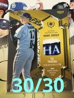 竹田祐 BBM ルーキーエディションプレミアム パッチジャージ 30/30