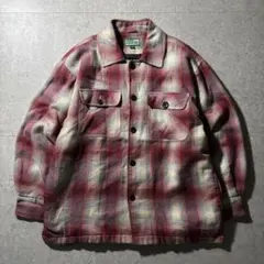 USA古着 オンブレチェック中綿シャツブルゾン裏キルトシャドーチェックネルシャツ