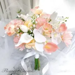 ウエディングブーケ クラッチブーケ アーティフィシャルフラワーブーケ 造花