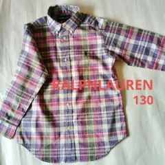 RALPH LAUREN チェック柄 長袖シャツ 130