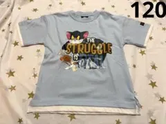 TOM&JERRY トムとジェリー 半袖Tシャツ 水色ライトブルー 120のサムネイル