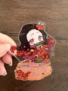 鬼滅の刃　禰豆子 アクリルスタンド 花デザイン