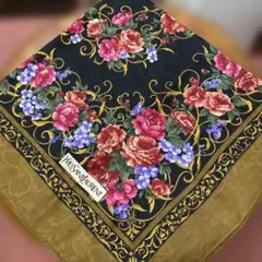 Yves Saint Laurent イブサンローラン フラワープリントストール