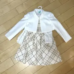 フォーマルワンピース　120サイズ チェック柄　キャサリンコテージ３点セット