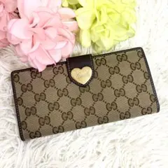 GUCCI 長財布 ラブリーハートGGキャンバス - メルカリ