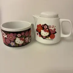 未使用　和柄ハローキティ ティーポットとカップ セット　即購入OK
