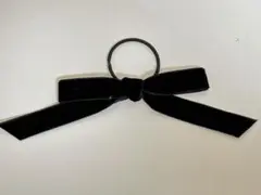 【限定値下げ！】[ハンドメイド] ベルベットリボン　黒ブラック　ヘアゴム