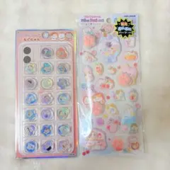 もぐにゃん　ピカプニシール　キラコロ　おはじきシール　2点セット