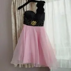 未使用品☆高級 ビジュー ワンショルダー ミニ  ドレス