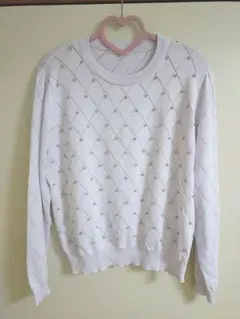 リジェイ ダイヤモンド柄 ストーン パープル 4L