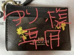 コーチ×ピーナッツ　ウッドストック折りたたみ財布&パスケース