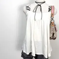 y2k❤️ BURBERRY BLUE LABEL チェック切替フレアカットソー