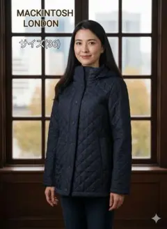 ダウンジャケットチェック柄