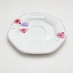 ノリタケ クラフトーン モーニングソング 花柄 ソーサー 八角形 日本製