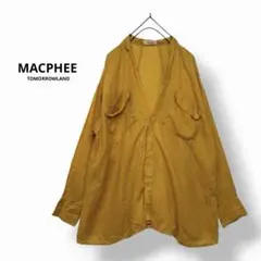MACPHEE TOMORROWLAND サファリリネンシャツ　バンドカラーのサムネイル