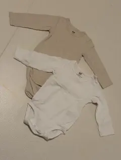 H&M オーガニックコットン ロンパース 2枚セット 74/9M
