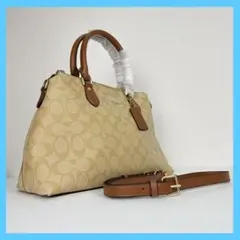 【COACH】 タグ有り ショルダー バッグ シグネチャー ベージュ 2way