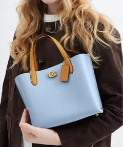 coach✨レザー トートバッグ✨ウィロウ トート 24 カラーブロック