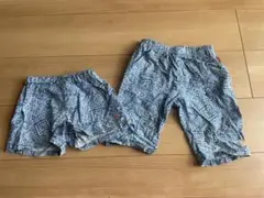 お揃い ホットビスケッツ ミキハウス 兄妹 バンダナ 水色 青