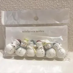 ナチュラルキッチン ミニチュアセット雪だるま 6個 クリスマス スノーマン 입상