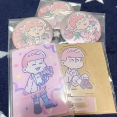 トド松　100均コラボ　缶バッチ　アクリルカード　アクスタセット