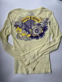 DIESEL ロンT グラフィック 長袖Tシャツ イエロー M