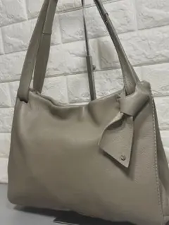 LAZy SUSAN レザーショルダーバッグジャポネ　グレー　本革