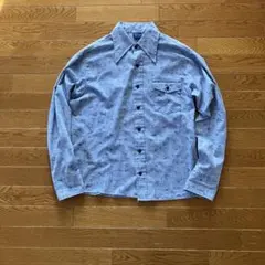 70s sears シャンブレー シャツ 鳥柄 vintage