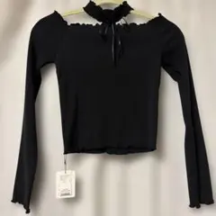 EATME イートミー オフショル チョーカー付 長袖トップス ブラック