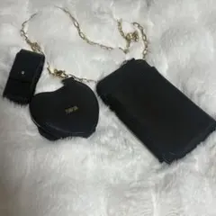 【ほぼ未使用】FURFUR 3SETマルチショルダー ブラック