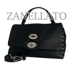 AJ23【美品】　ザネラート　ポスティーナ　2way　ショルダーバッグ　シボ革