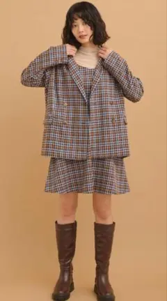 カラーチェックダブルジャケットのサムネイル