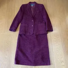 イトキンレディーススーツワインレッドモールM