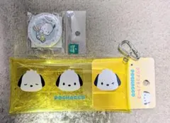 【10%値下げ】ポチャッコ クリアマルチケース＆缶バッジ